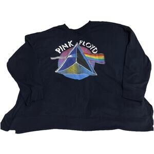 Pink Floyd Sweatshirt Dark Side of The Moon In Navy Sz. 1XL